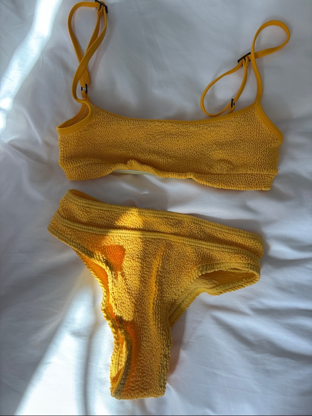 Nordstrom Yellow Textured Bikini Set